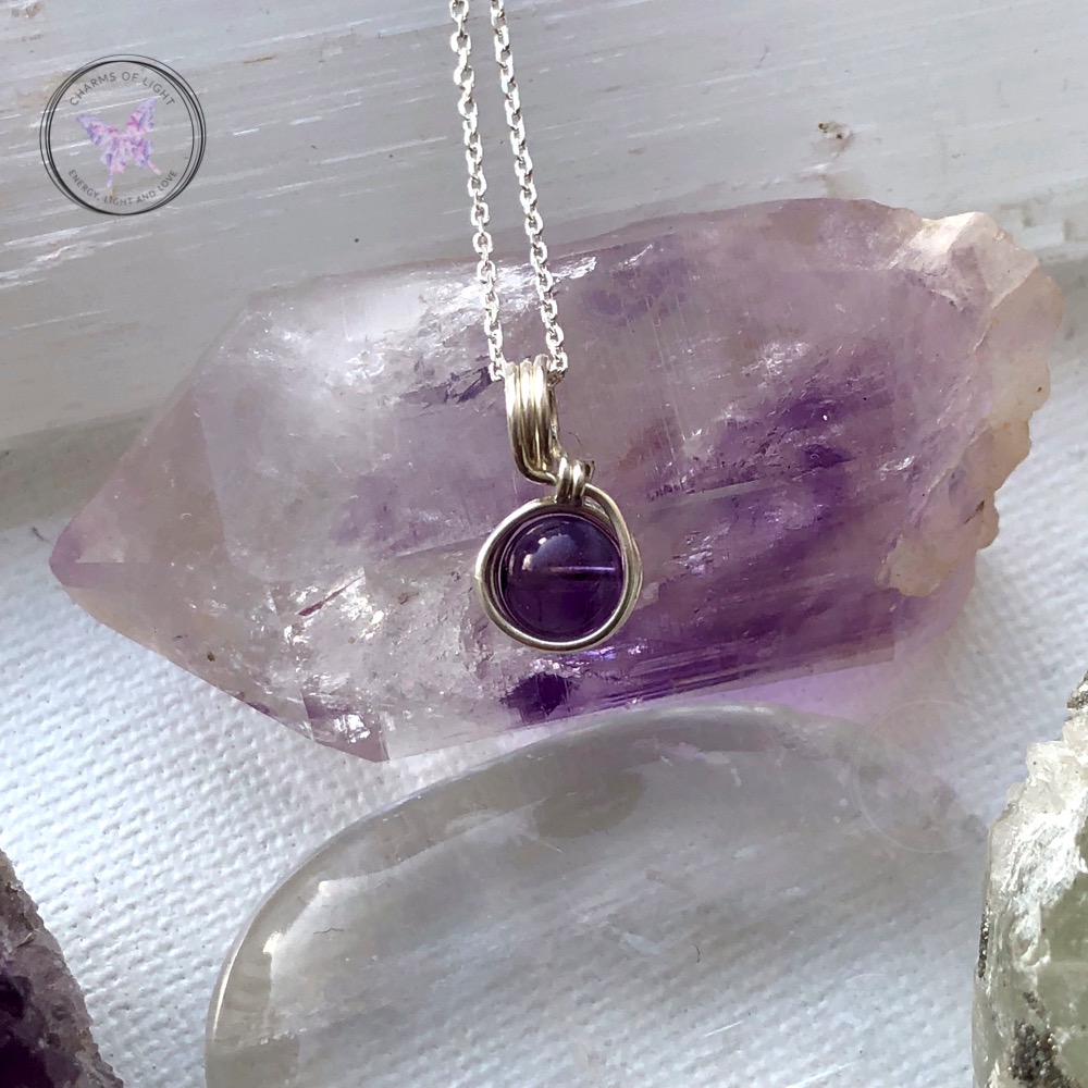 Amethyst Silver Pendant